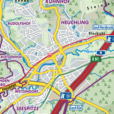 Übersichtsplan Lauf an der Pegnitz