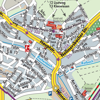 Stadtplan Leutenbach