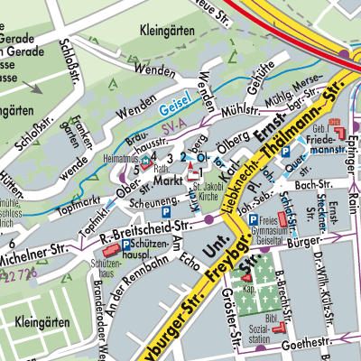 Stadtplan Mücheln (Geiseltal)