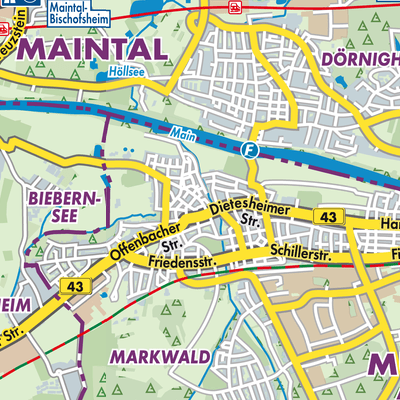 Übersichtsplan Mühlheim am Main