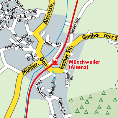Stadtplan Münchweiler an der Alsenz