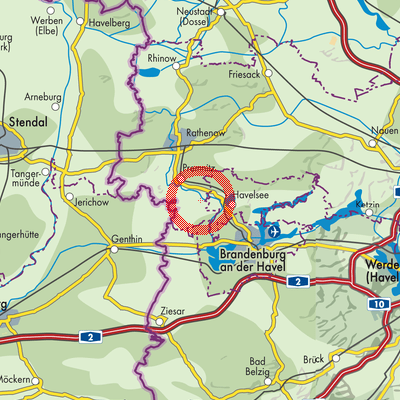 Landkarte Milower Land