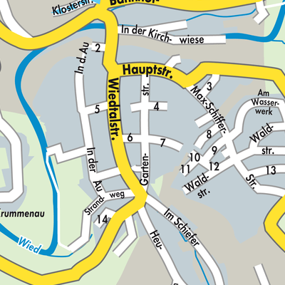 Stadtplan Neustadt (Wied)