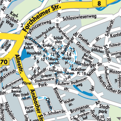 Stadtplan Neustadt an der Aisch