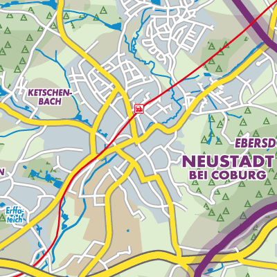 Übersichtsplan Neustadt bei Coburg