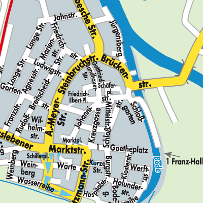Stadtplan Nienburg (Saale)