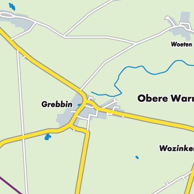 Übersichtsplan Obere Warnow