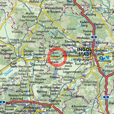 Landkarte Oberhausen