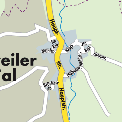 Stadtplan Oberweiler im Tal