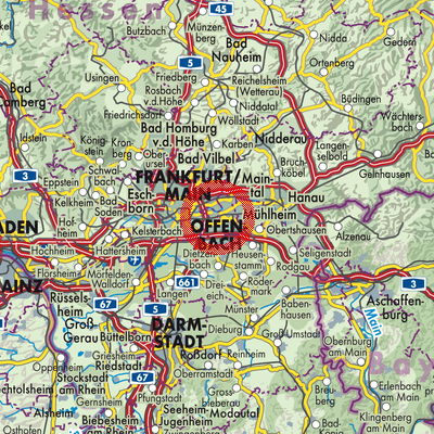 Landkarte Offenbach am Main