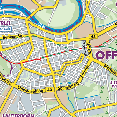 Übersichtsplan Offenbach am Main