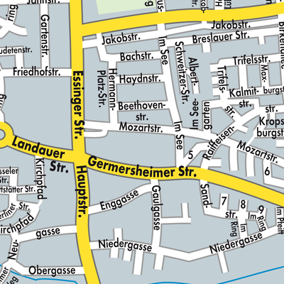 Stadtplan Offenbach an der Queich