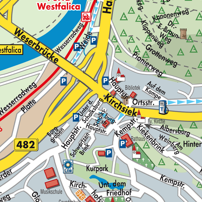Stadtplan Porta Westfalica