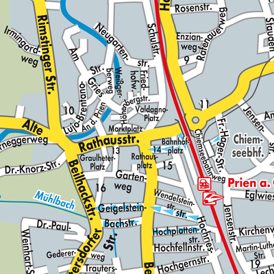 Stadtplan Prien am Chiemsee
