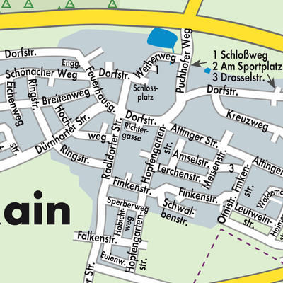 Stadtplan Rain