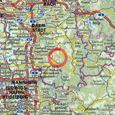 Landkarte Reichelsheim (Odenwald)
