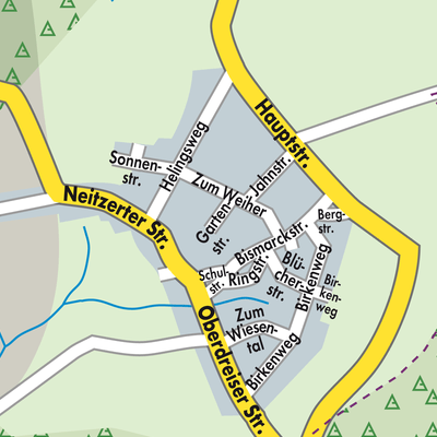 Stadtplan Rodenbach bei Puderbach