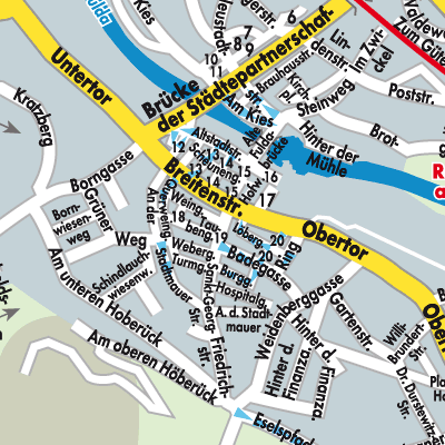 Stadtplan Rotenburg an der Fulda