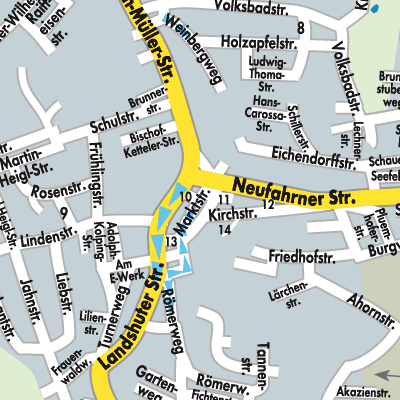 Stadtplan Rottenburg a. d. Laaber