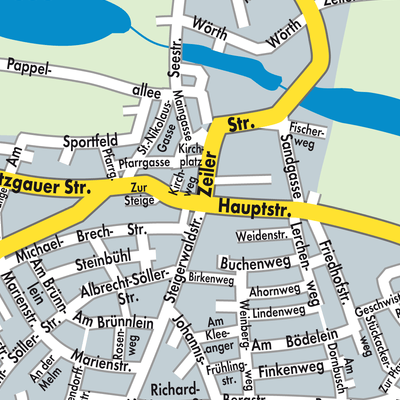 Stadtplan Sand a. Main