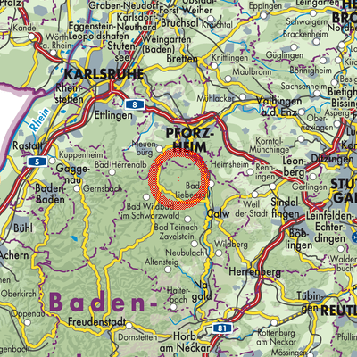 Landkarte Schömberg