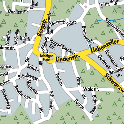 Stadtplan Schömberg