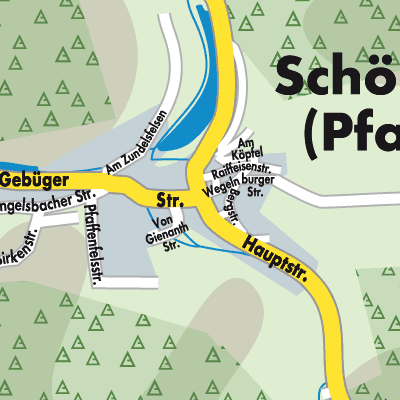 Stadtplan Schönau (Pfalz)