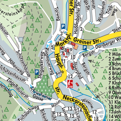 Stadtplan Schönau