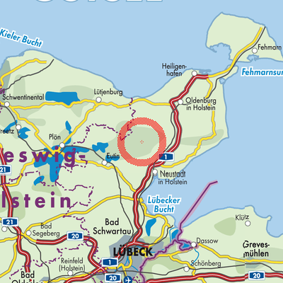 Landkarte Schönwalde am Bungsberg