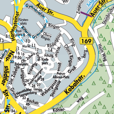 Stadtplan Schneeberg