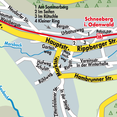 Stadtplan Schneeberg
