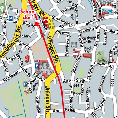 Stadtplan Schondorf am Ammersee