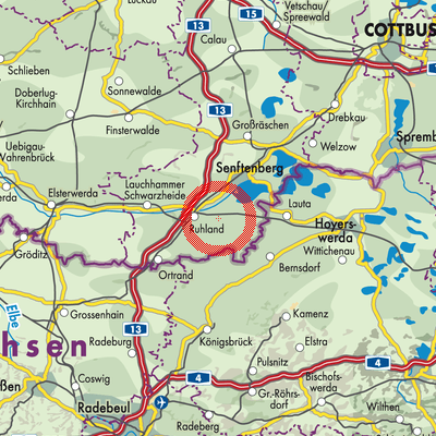 Landkarte Schwarzbach