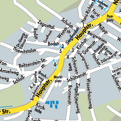 Stadtplan Schwarzenbach am Wald
