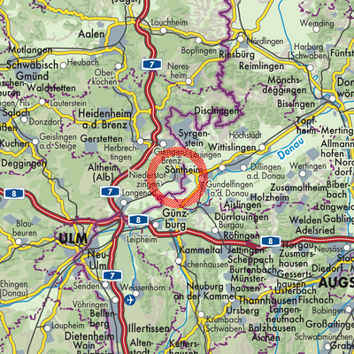 Landkarte Sontheim an der Brenz