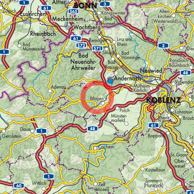 Landkarte Sankt Johann