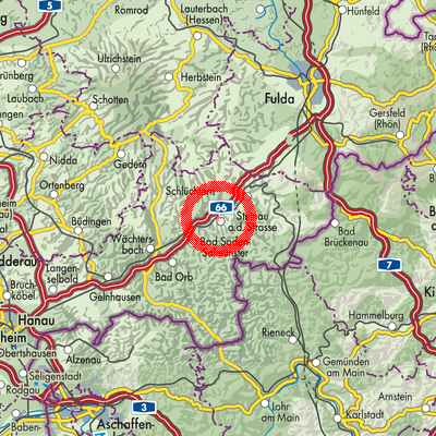 Landkarte Steinau an der Straße