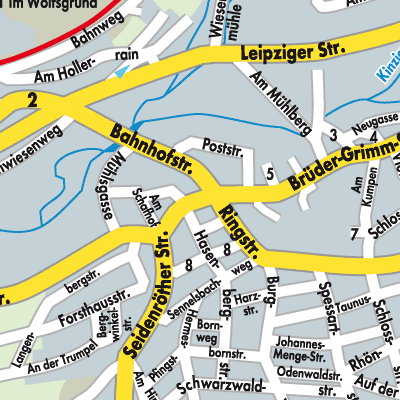 Stadtplan Steinau an der Straße