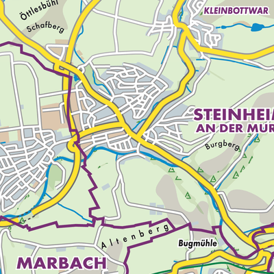 Übersichtsplan Steinheim an der Murr