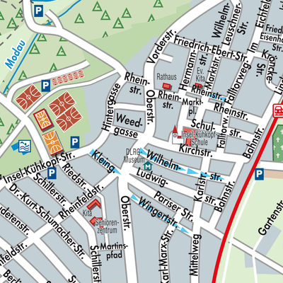 Stadtplan Stockstadt am Rhein