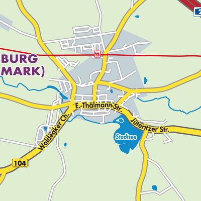 Übersichtsplan Strasburg (Uckermark)