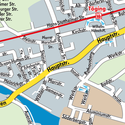 Stadtplan Töging am Inn
