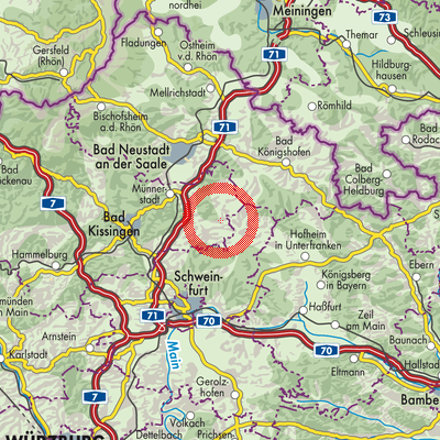 Landkarte Thundorf i.UFr.