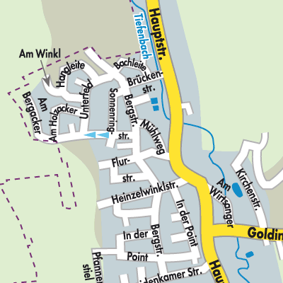 Stadtplan Tiefenbach