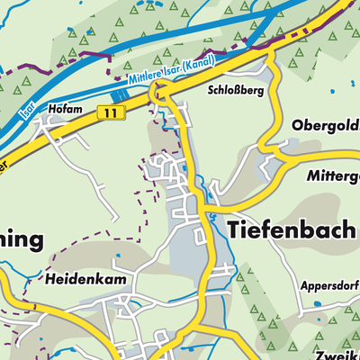 Übersichtsplan Tiefenbach