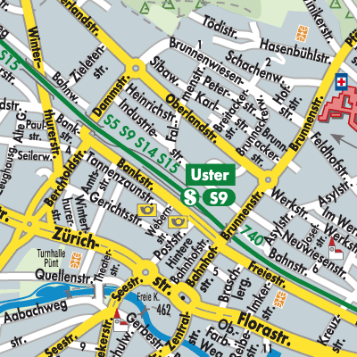 Stadtplan Uster