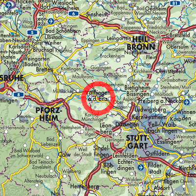 Landkarte Vaihingen an der Enz
