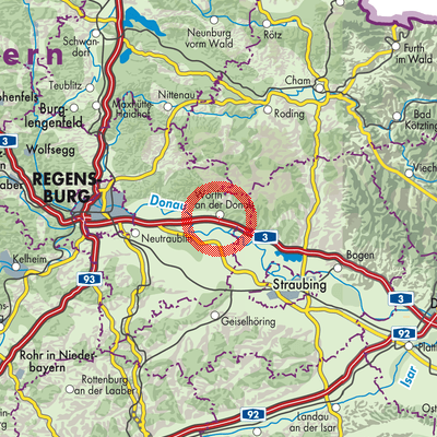 Landkarte Wörth an der Donau