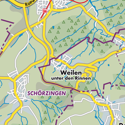 Übersichtsplan Weilen unter den Rinnen