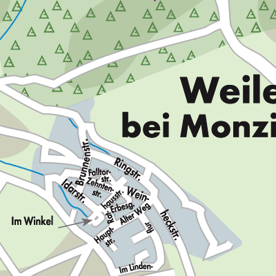 Stadtplan Weiler bei Monzingen